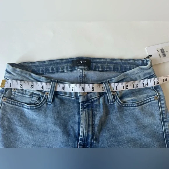 7 For All Mankind Light Blue Flare Jeans - Picture 3 of 7